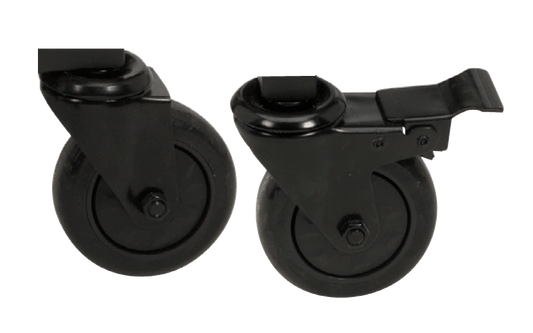 Caster Kit - (4 in/10 cm) 1 locking 1 non-locking for Modular Nests, Nests and Wood Tables